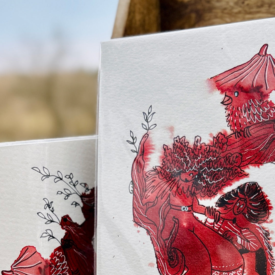 PRINT: Bird song about cherry tree